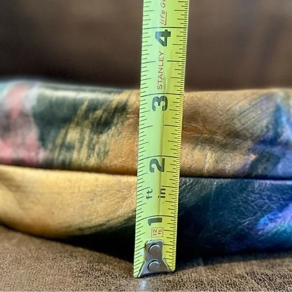 Fancy Nancy Painted Leather Bag Purse Crossbody Purple Vintage 80s USA‎ - Picture 11 of 14